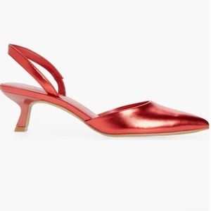 Open Edit Metallic Slingback Heel